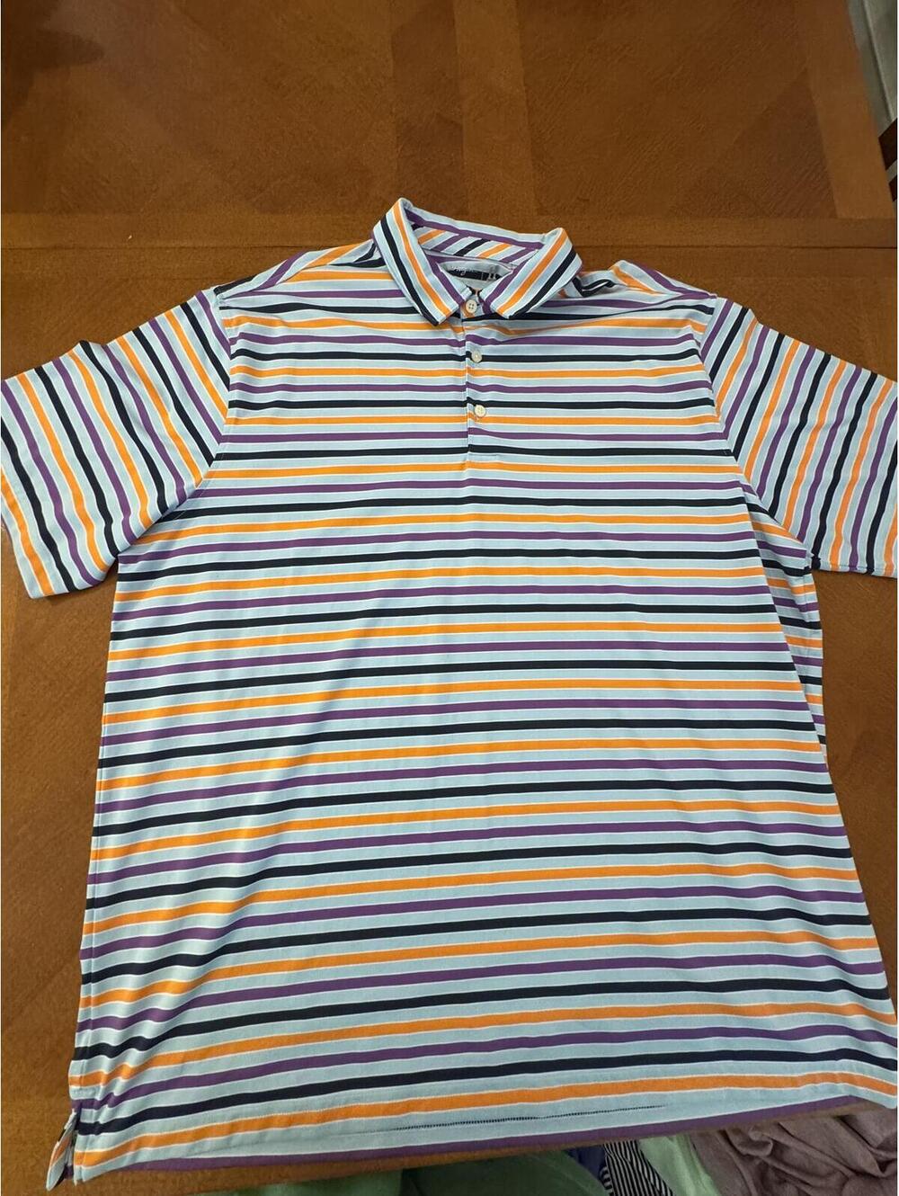 Walter Hagen XXL Striped Polo Shirt Made in Peru